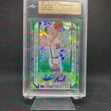 Justin Powell Leaf Metal Rookie Auto - Pre-Proof 1/1 - Crystal Green