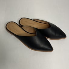Madewell The Emilia Mule True Black Leather Slip On Women's Size 7 With Box