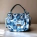 COACH KRISTIN OP ART BLUE AND WHITE SHOULDER BAG. EXCELLENT CONDITION!