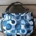 COACH KRISTIN OP ART BLUE AND WHITE SHOULDER BAG. EXCELLENT CONDITION!