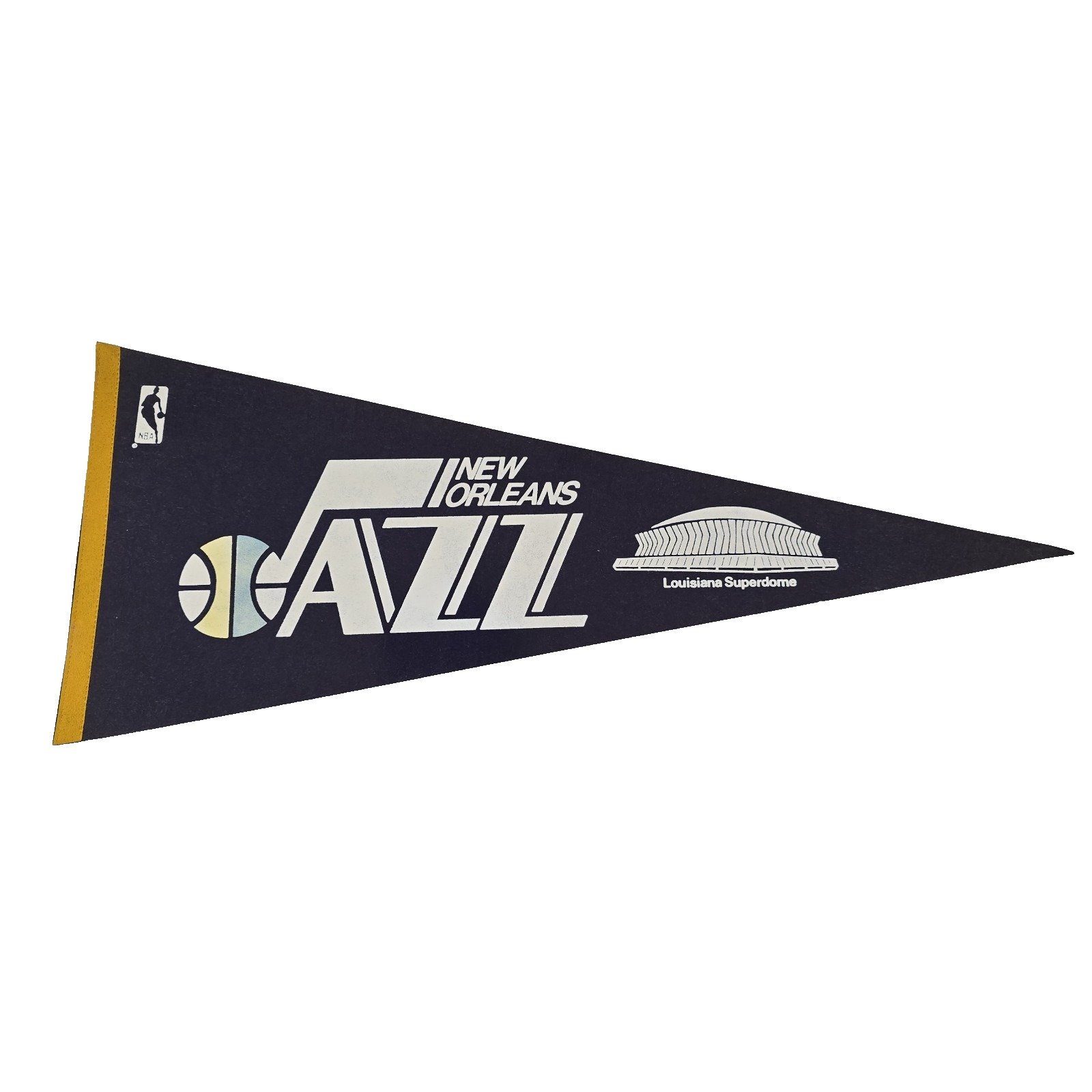 New Orleans Jazz NBA 30 Pennant Louisiana Superdome 1974-79 Vintage