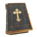 Antique 1800s Church Services White Cross Embellished Hardcover Book Religious
