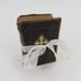Antique 1800s Church Services White Cross Embellished Hardcover Book Religious