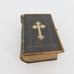 Antique 1800s Church Services White Cross Embellished Hardcover Book Religious