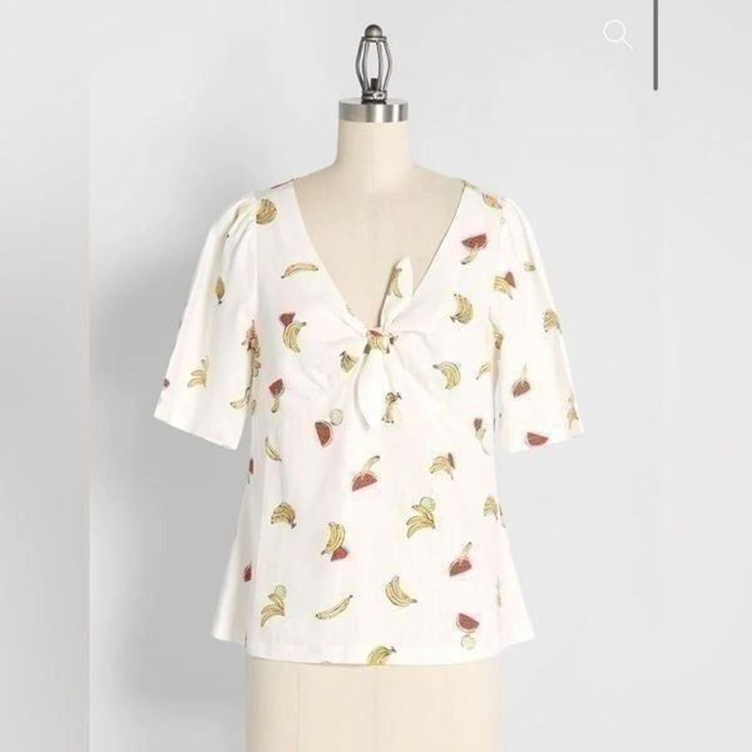 ModCloth Pack a Picnic Tie-Front Top, linen blend