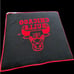 Vintage Chicago Bulls Red and Black Fleece Comforter / Throw, 50x53