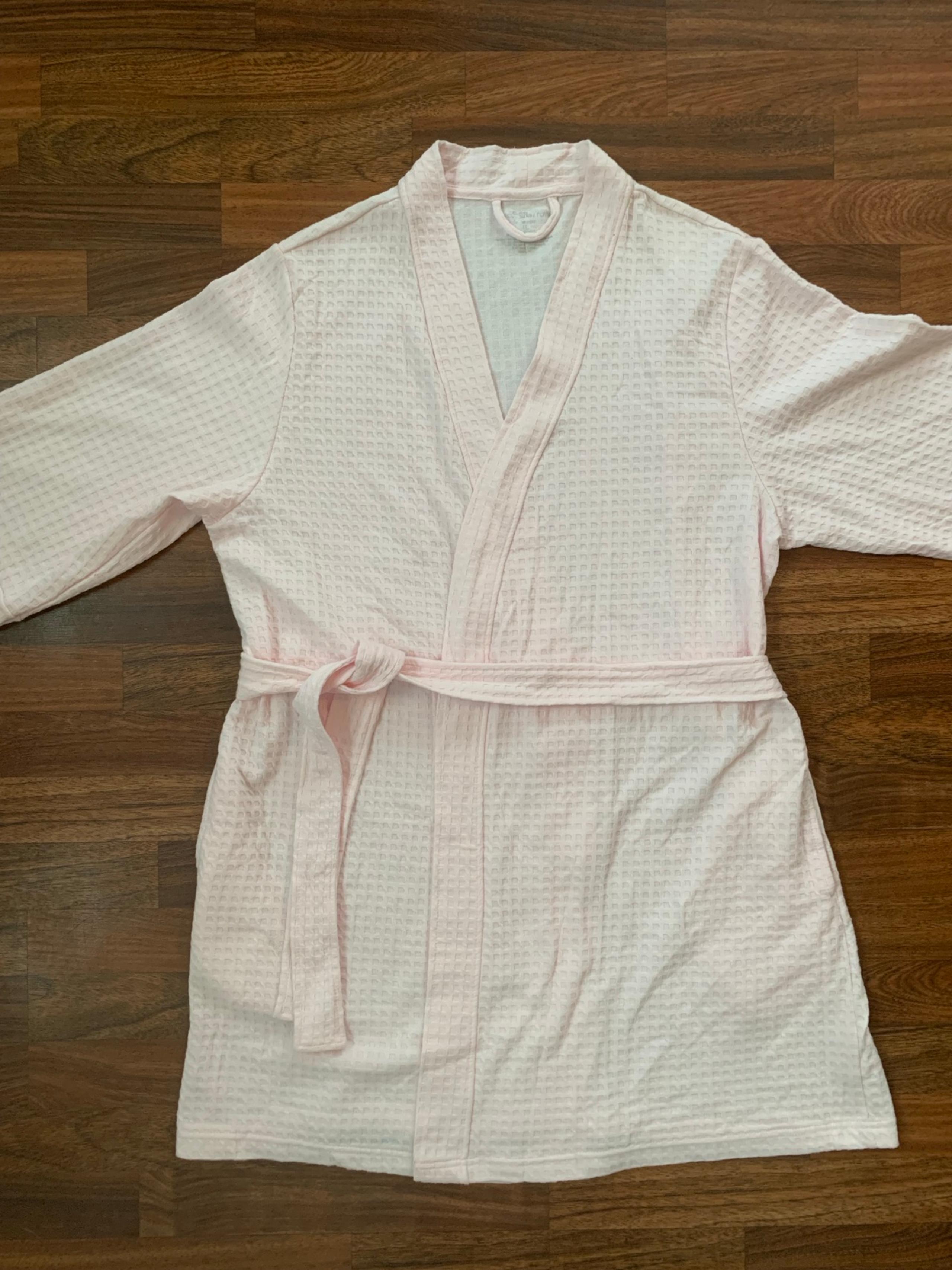 Croft & Barrow New Housecoat or Bath Kimono Robe Women’s XL Waffled Pink