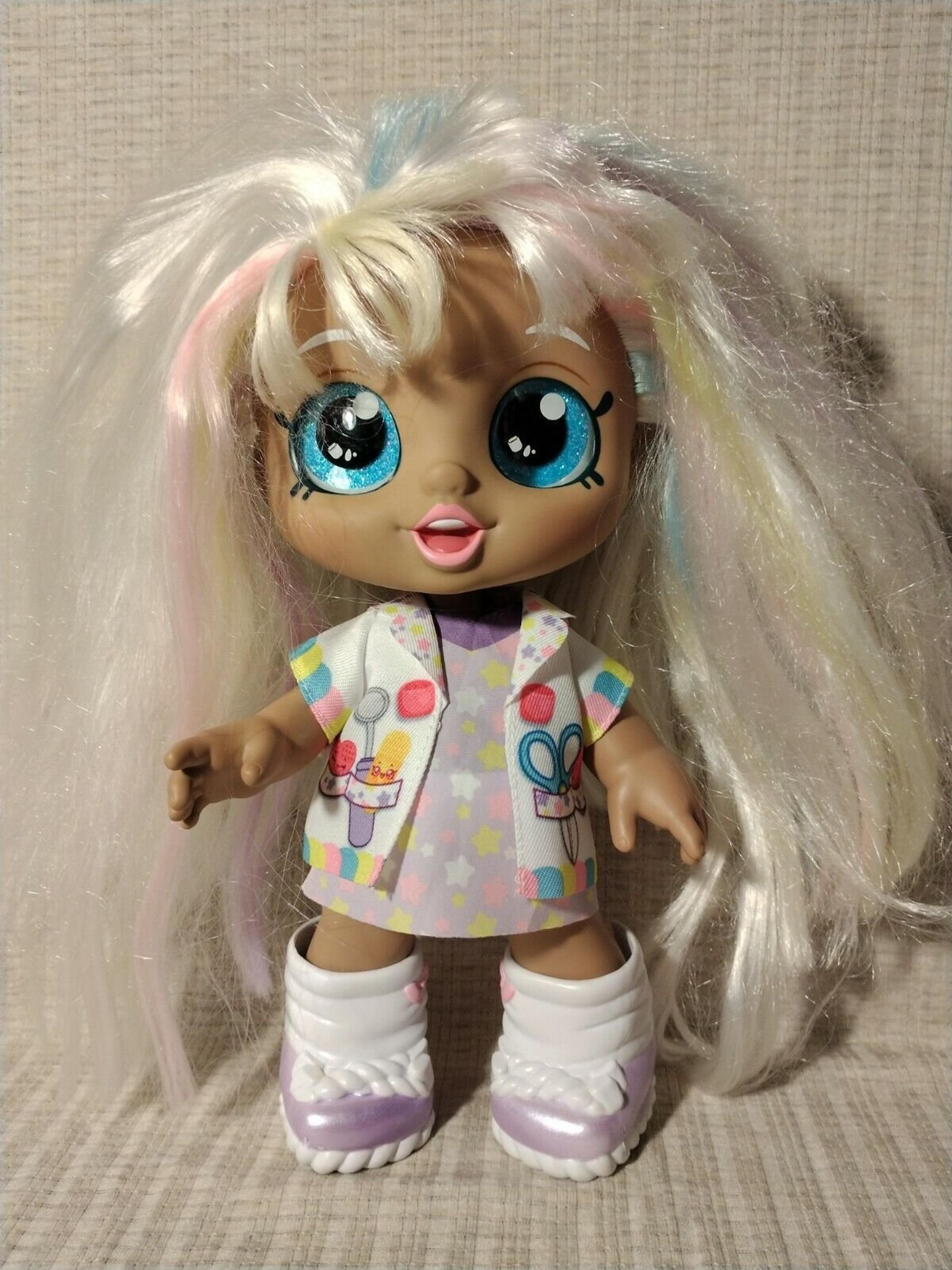 T13 Kindi Kids Doctor Dress Up Doll, Marsha Mello, White/Rainbow Hair