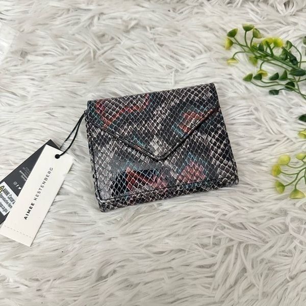 Aimee Kestenberg Zip It Up Trifold Wallet Summer Vibes Snake Multicolor NEW