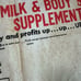1950s Vitality Chicago Illinois 100 lbs Cattle feed bag canvas advertising decor