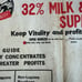 1950s Vitality Chicago Illinois 100 lbs Cattle feed bag canvas advertising decor