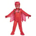 Girls PJ Masks Red Owlette Deluxe Toddler 3T/4T Costume & Candy Treat Basket NEW