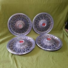 Set Of (4) 1977-81 Pontiac 14 Wire Hubcaps Wheel Covers