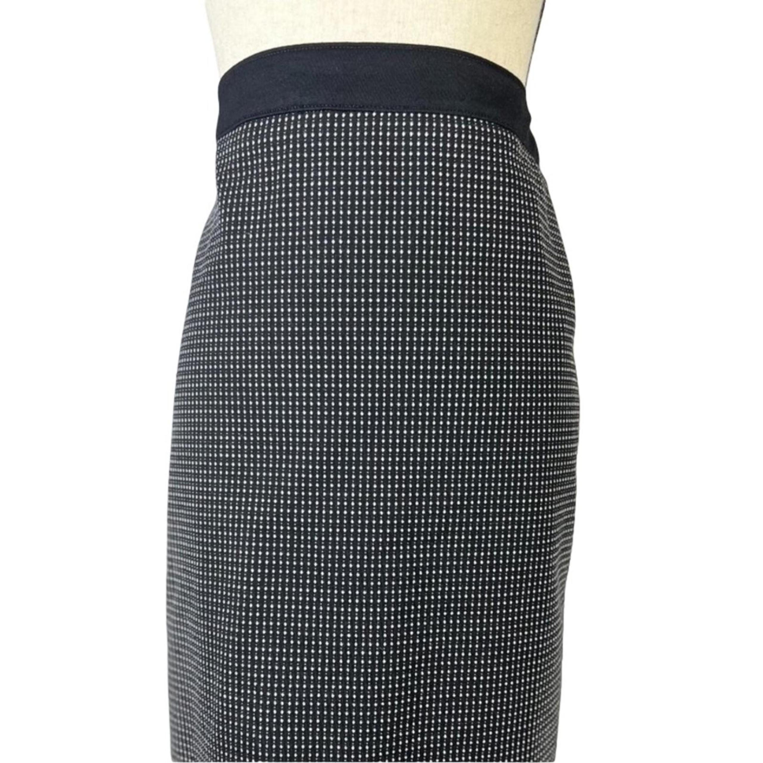 White House Black Market Black White Tailored Pencil Skirt Women's Size 10 Large