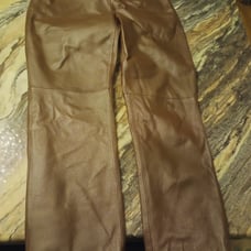 Brown leather pants size 10