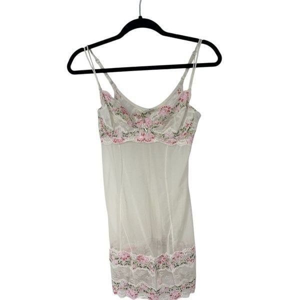 90’s White Pink Detail Bra Camisole Top Sz S