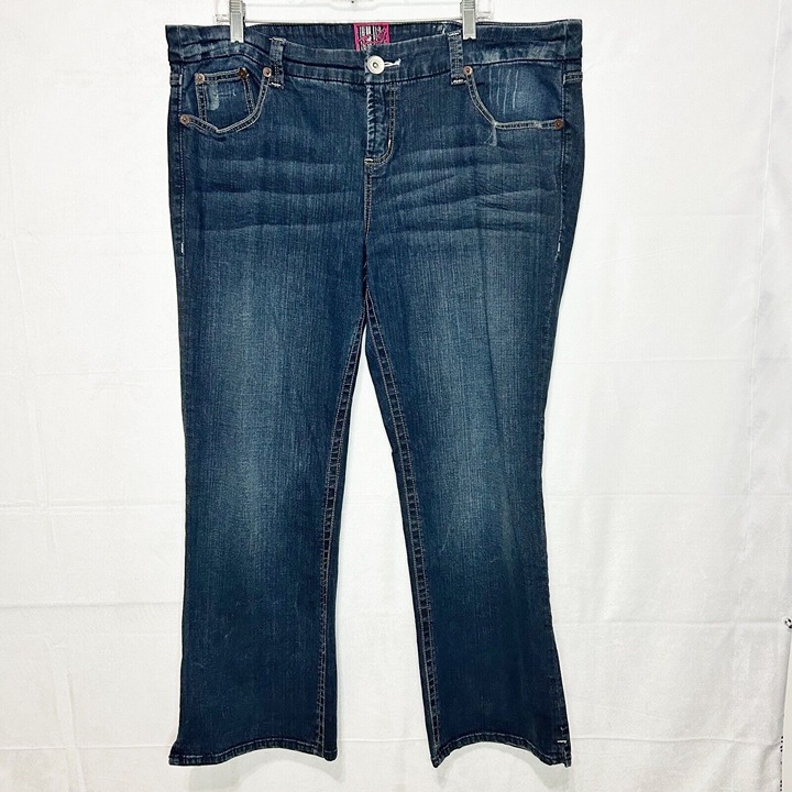 Torrid Denim Flare Mid-Rise Blue Jeans Size 20 (41x29) Dark Wash