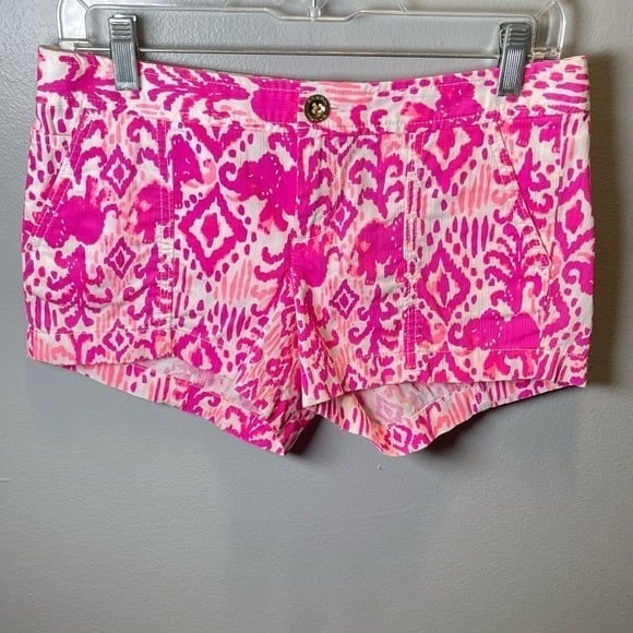 Lilly Pulitzer The Liana Short Magenta Tons of Fun Elephant Size 0