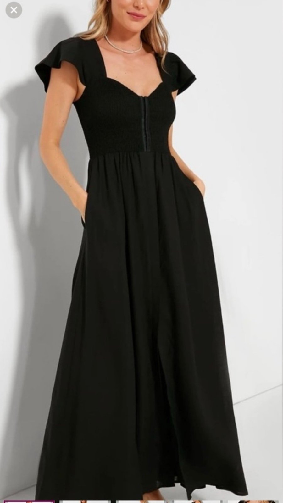 Pomander Place Tuckernuck Black Phoebe Maxi Dress Size Large