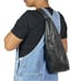 AMERIBAG Healthy Back 17 Sling Bag Backpack Black Leather Multiple Pockets