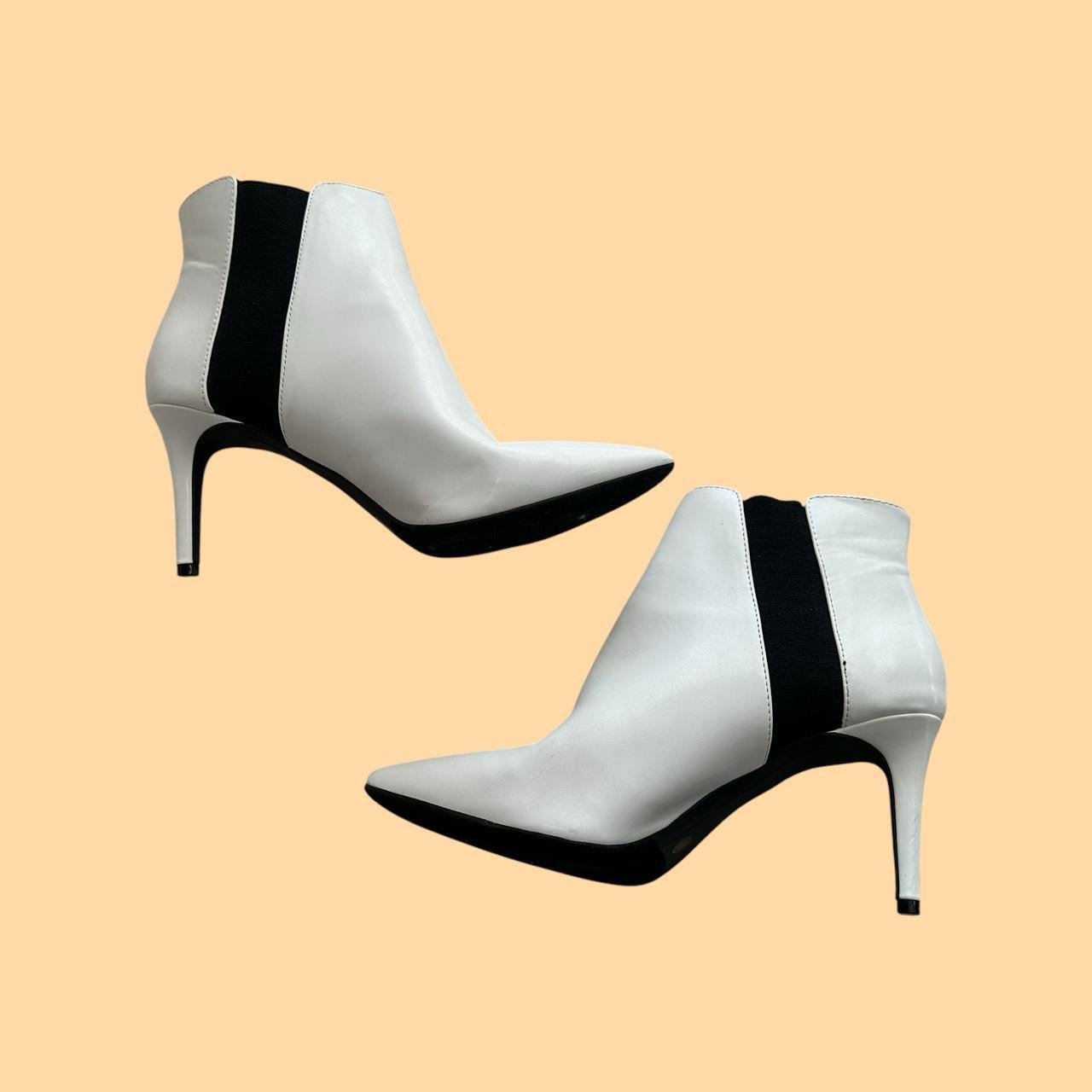 White stilleto boots