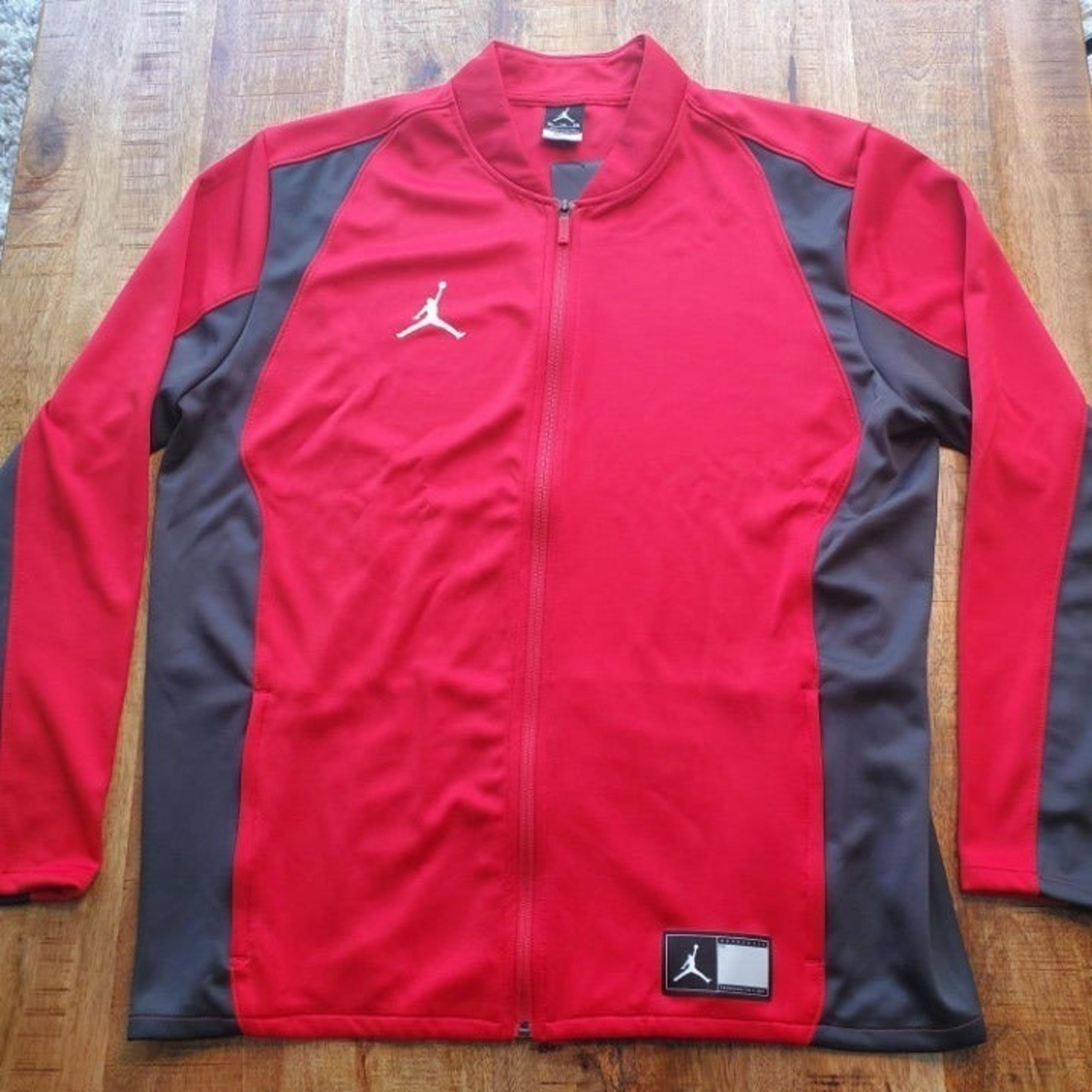 XL/ Nike Air Jordan Flight Full Zip Track Men Jacket University Red/Grey 924707-