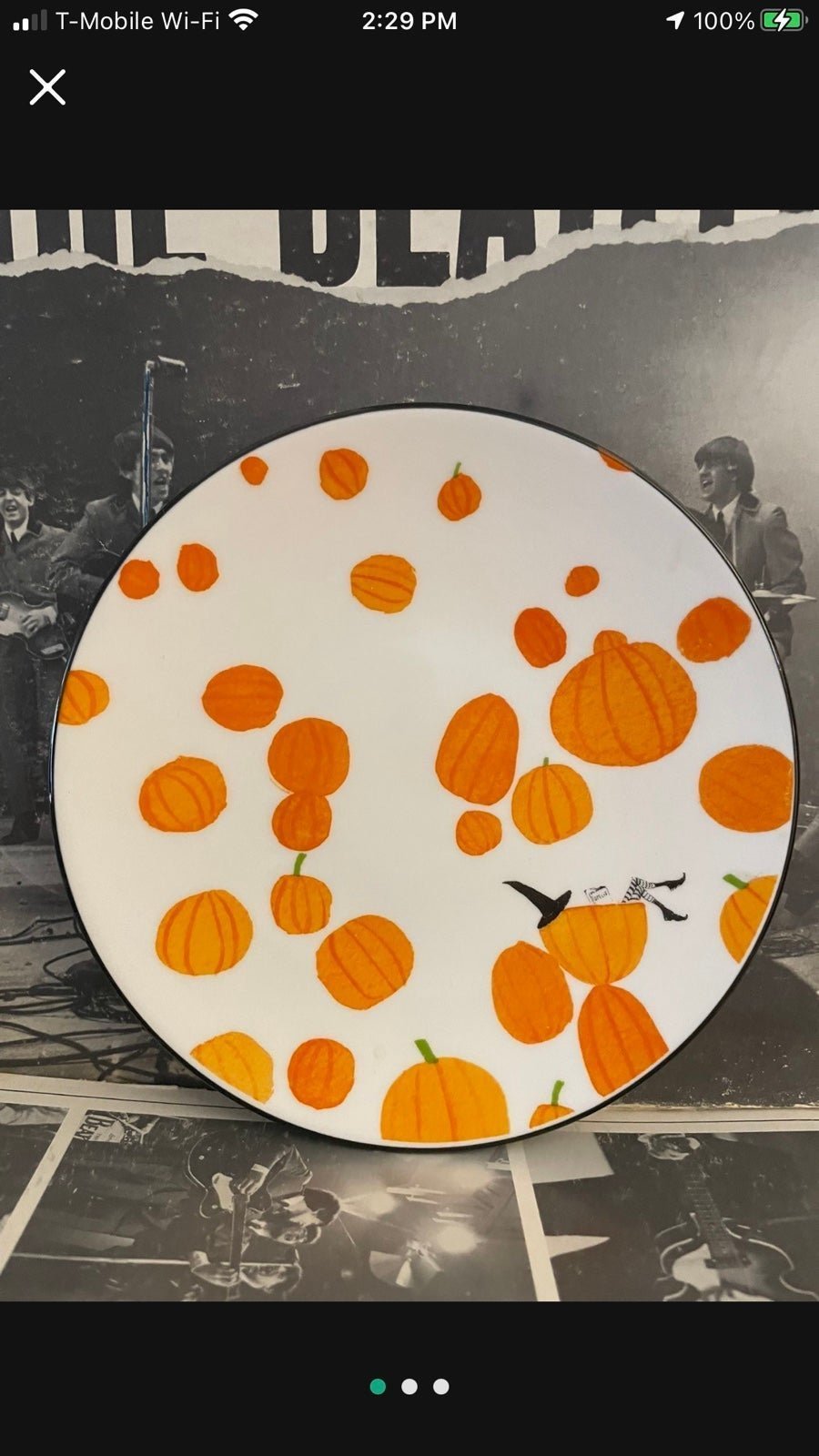 Magenta Witch Pumpkin plate RARE displayed only