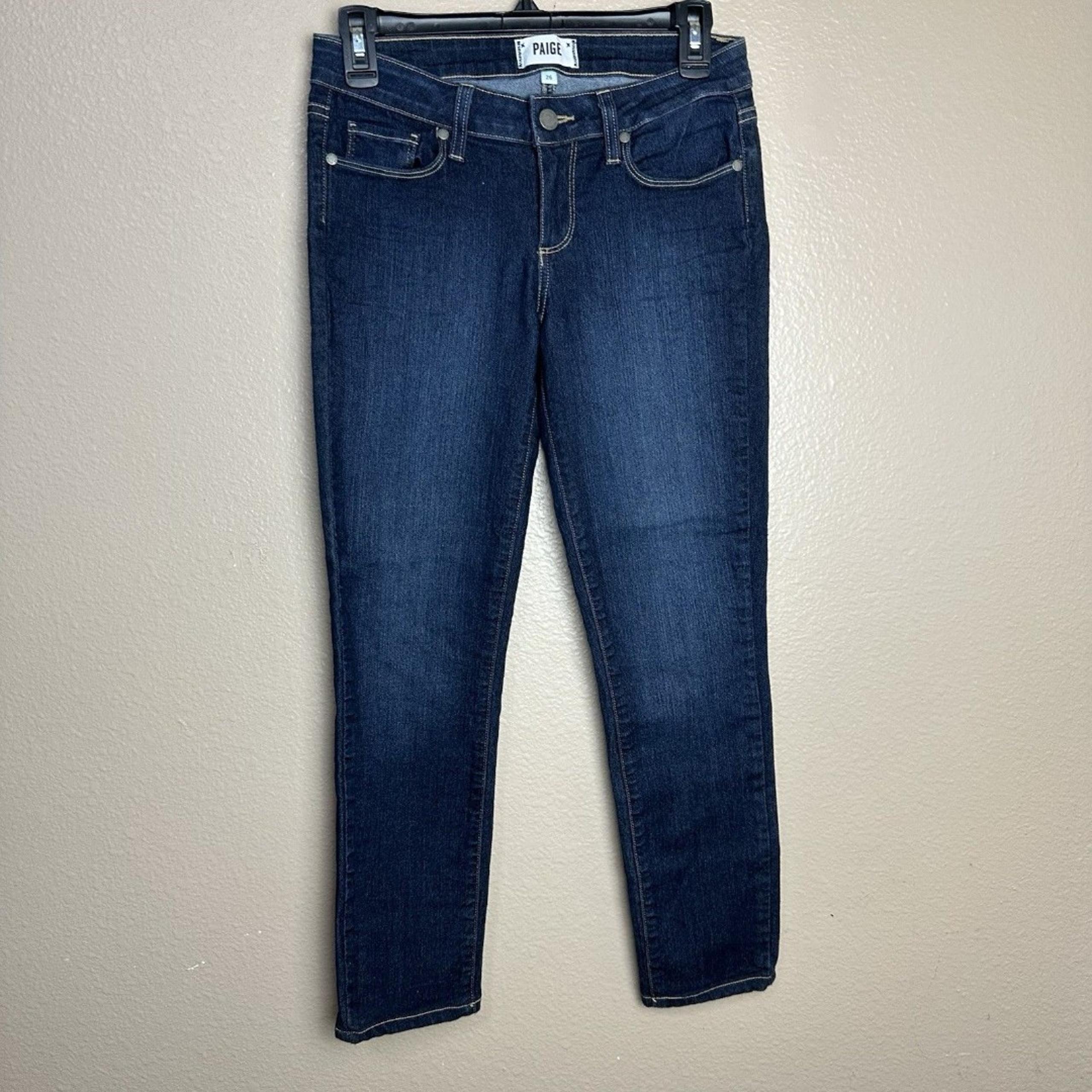 PAIGE Jeans Kylie Crop Women Size 26 Skinny Leg Stretch Dark Wash Denim Pants