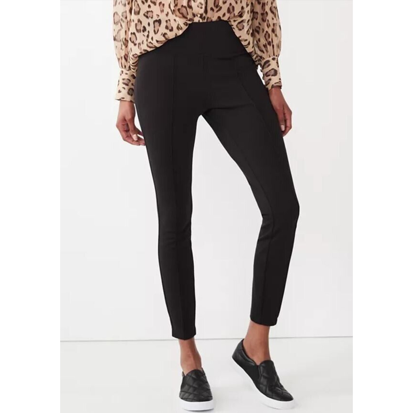 Nine West Active Women's Side Pocket Logo Leggings in Black Large MSRP 68