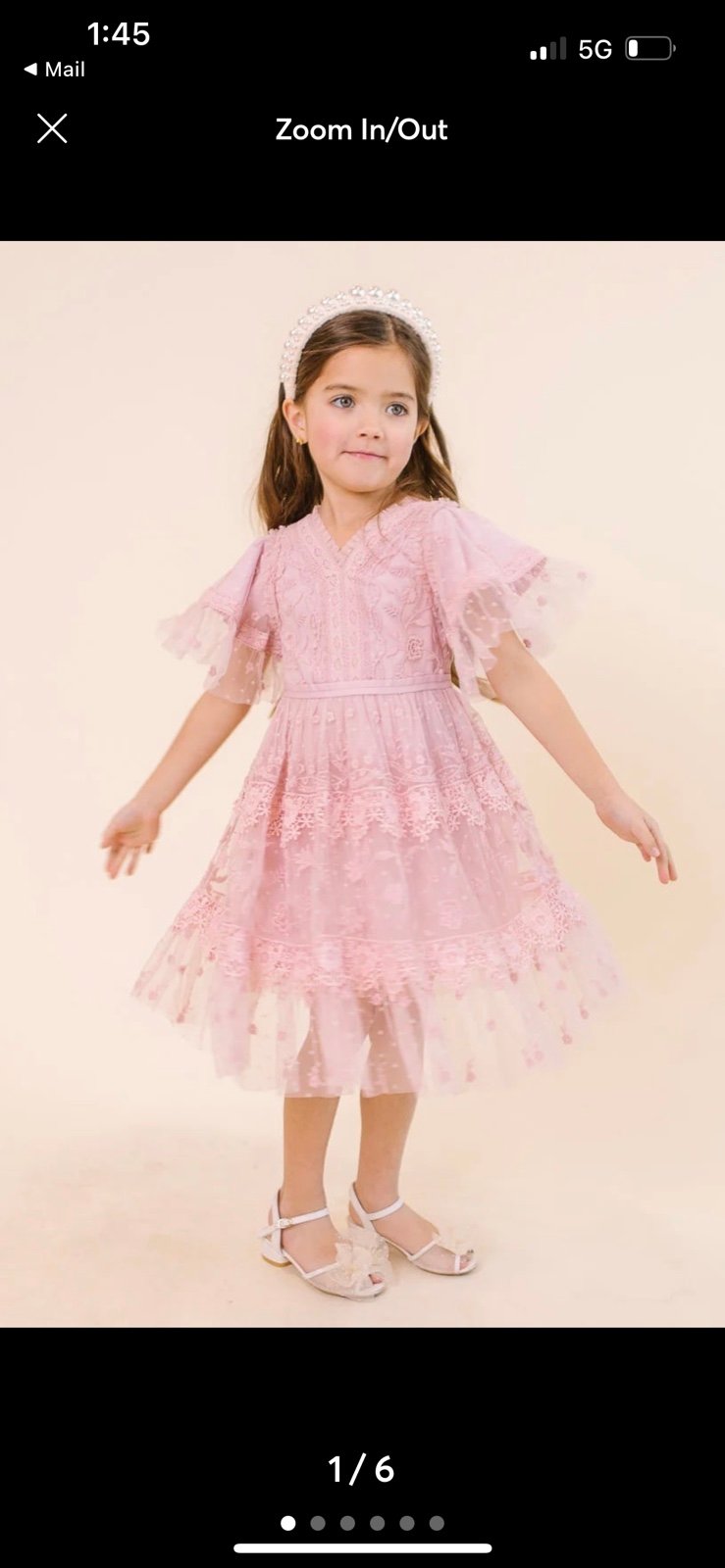 Ivy City Co Mini Jules dress in pink