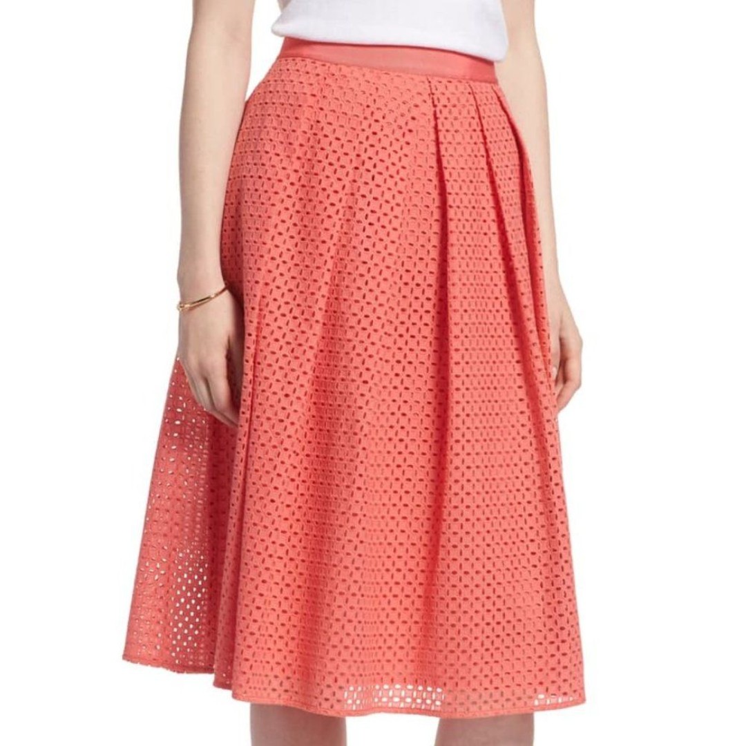 Coral 1901 Eyelet A-Line Skirt (NWT)