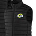 LA Rams Sleeveless Puffer Jacket Winter Coat Vest NWT...embroidered team graphic