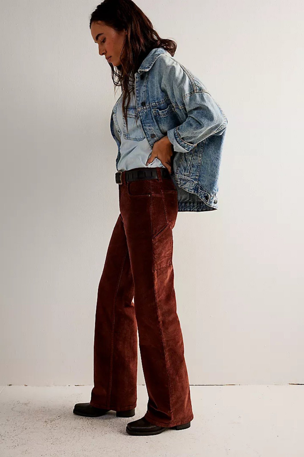 FREE PEOPLE We The Free Tinsley Baggy High-Rise Cord Jeans NWT - 28
