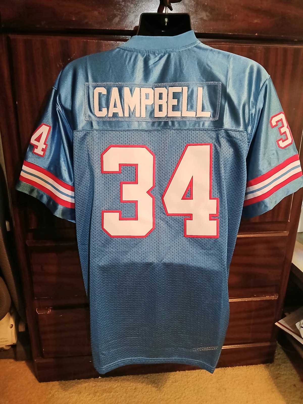 Houston Oilers/Titans HOS Earl Campbell 1980 Football Jersey Men 2XL Blue NIB