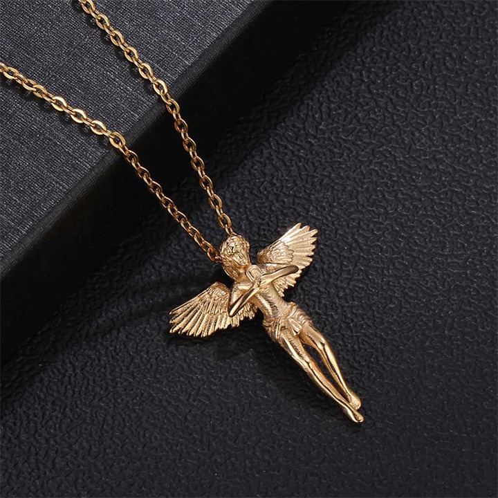 18K Angel Wings Pendant Necklace