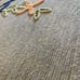 Vintage Blue Chenille Full Bedspread Floral Flower Basket Cottage Country Chic