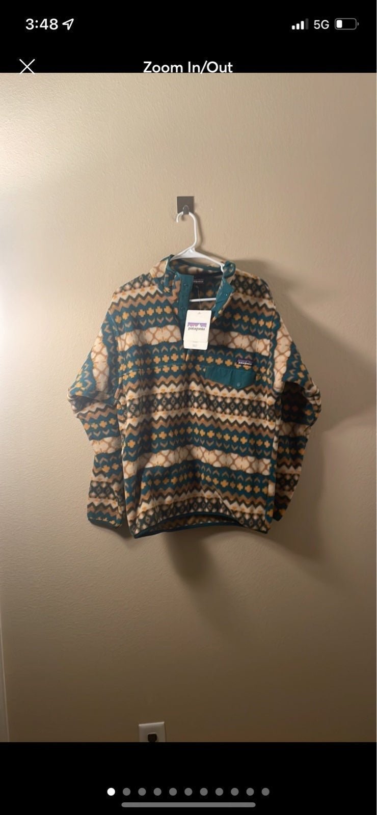 rare Patagonia men’s Aztec tribal synchilla NEW cliff arbor green