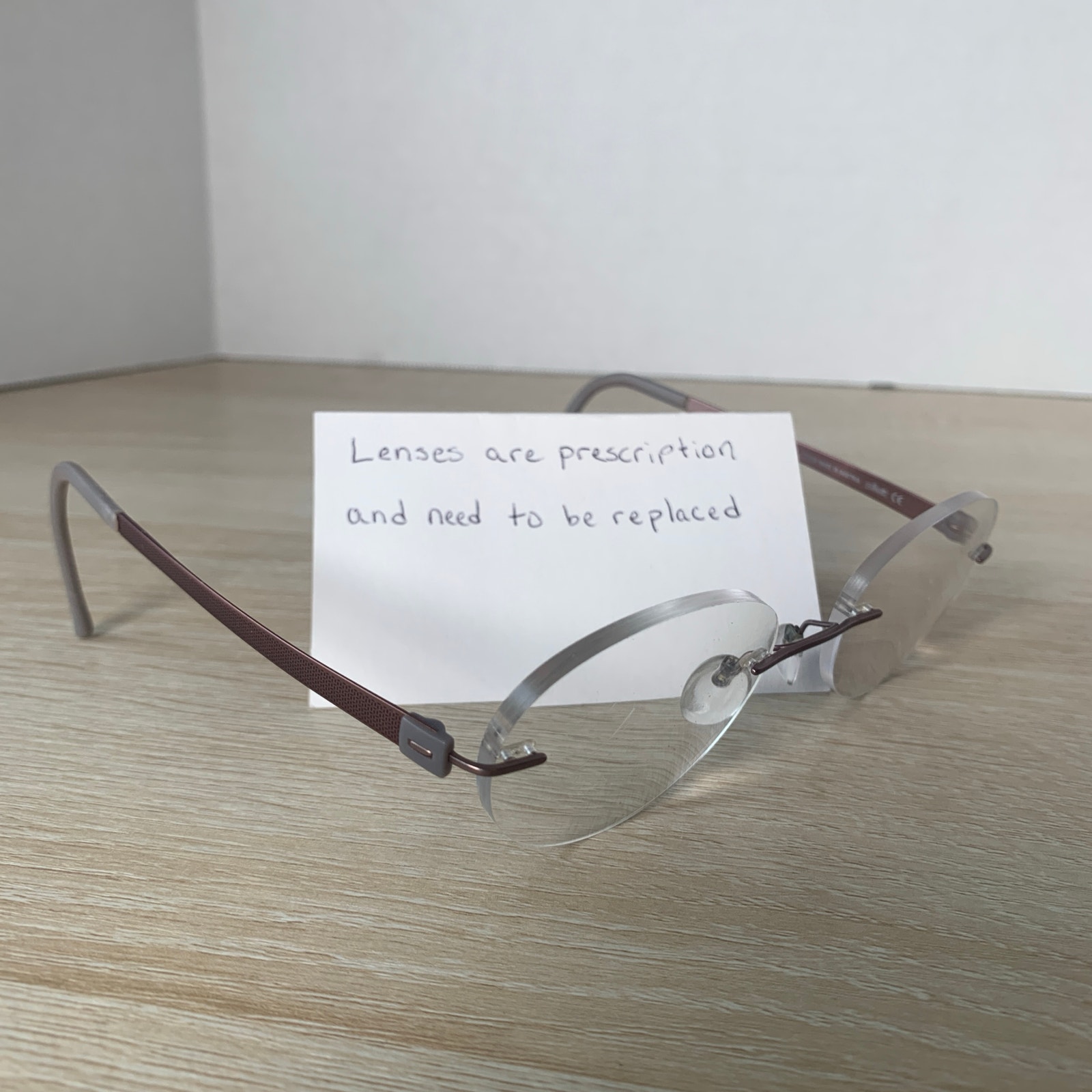 Silhouette 5452 40 6056 Titanium Brown Rimless Eyeglasses Oval Frames 19-140