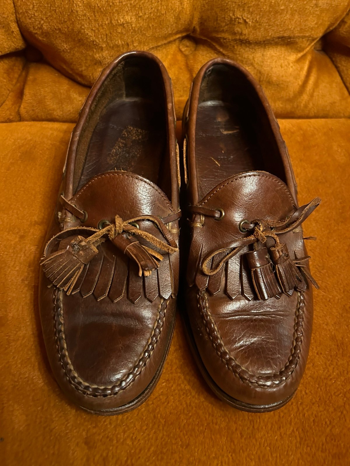 Polo by Ralph Lauren Men's Brown Tassel Slip on Loafer leather size 10