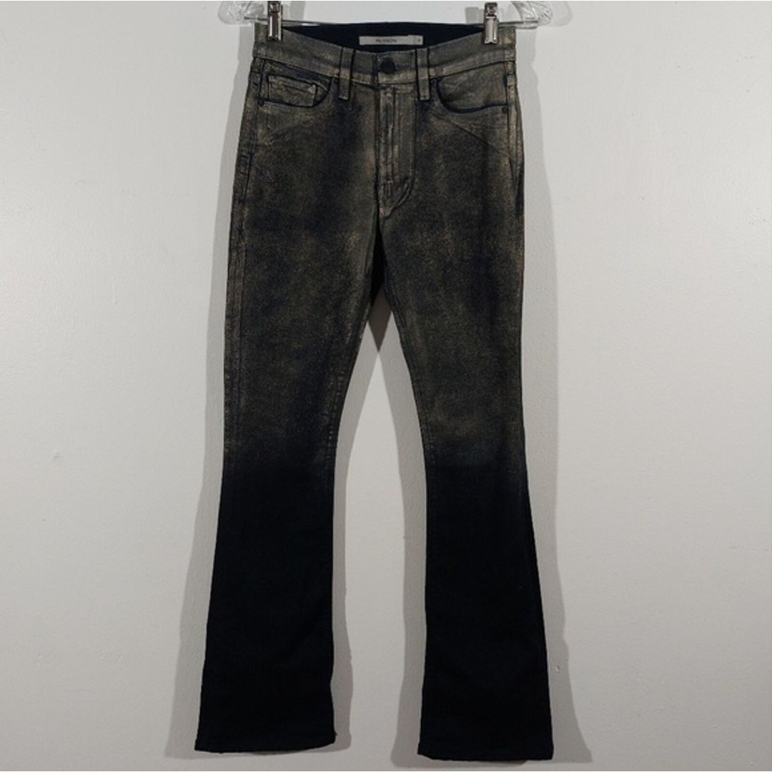 Hudson Barbara High-Rise Bootcut Jeans in Ombre Foil Size 25