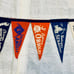 Vintage 1960s Original 8 American Baseball Team Mini Pennant Set