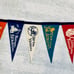 Vintage 1960s Original 8 American Baseball Team Mini Pennant Set