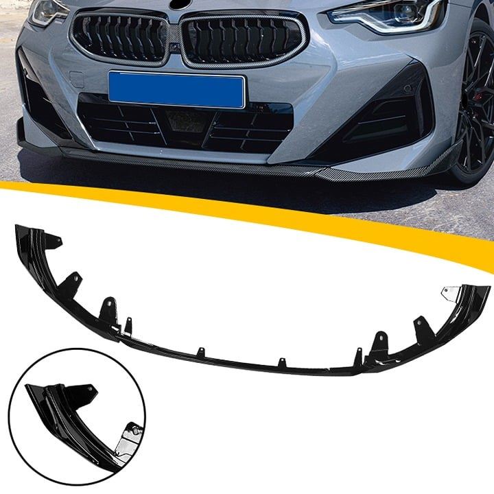 2022 For BMW 2 Series G42 Coupe Front Lip PG MP Style Gloss Black Brand New