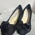 【New】Bridget Birkin Walk Black Pumps with Ribbon, Size 23cm
