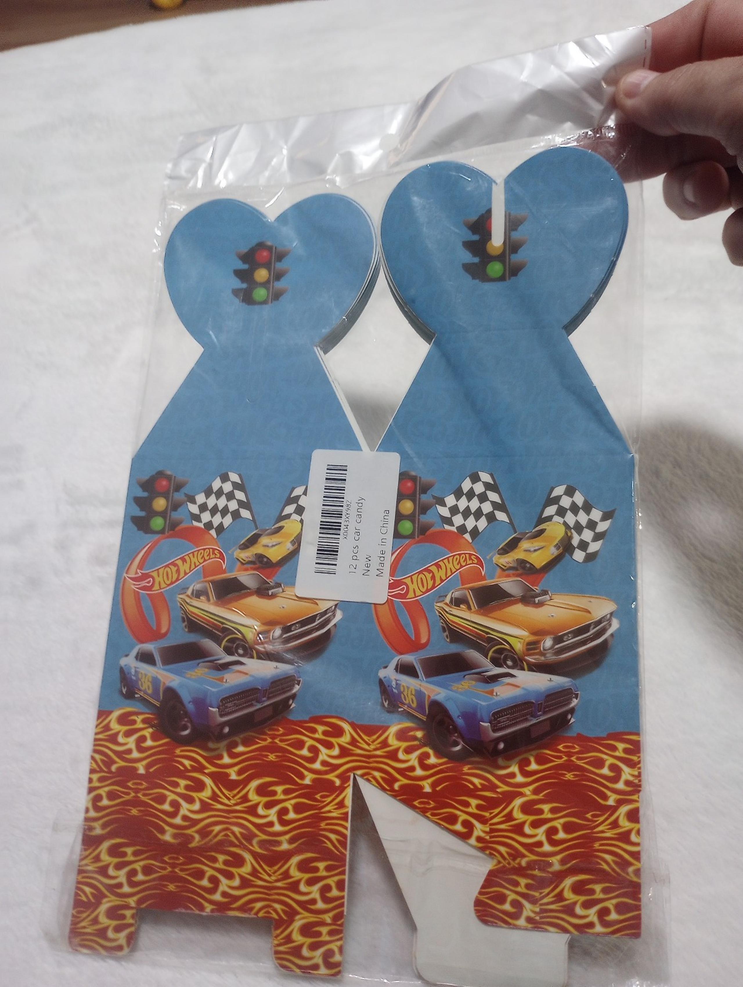 12pcs Hot Wheels Cars Party Favor Gift Boxes, Wheels Birthday Party Supplies
