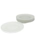 Vintage Satin Glass Plate w Reverse Pressed Flowers Set of 6 Salad Dessert 8.5