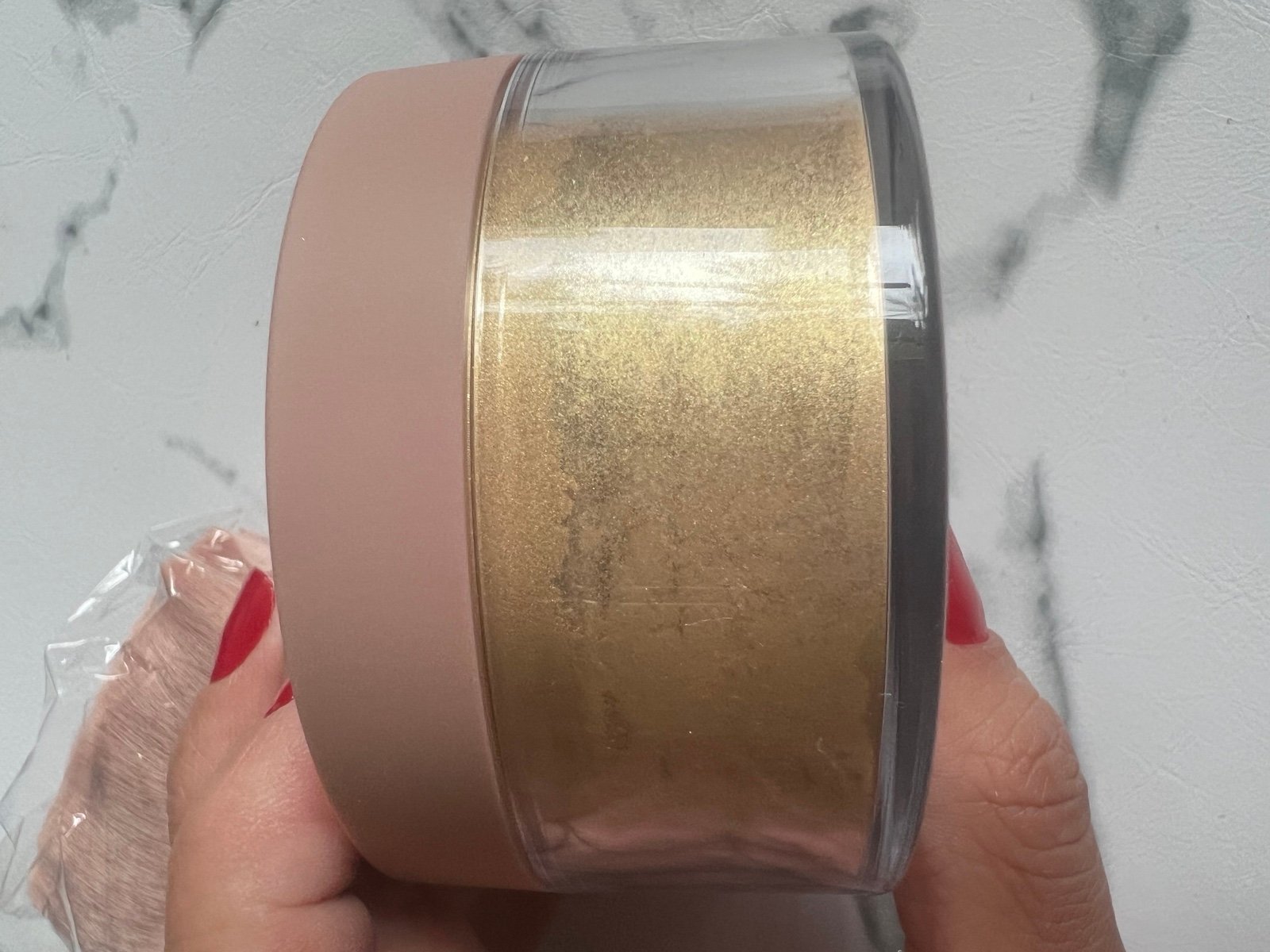 KKW Beauty gold shimmer powder for face & body with body brush BUNDLE