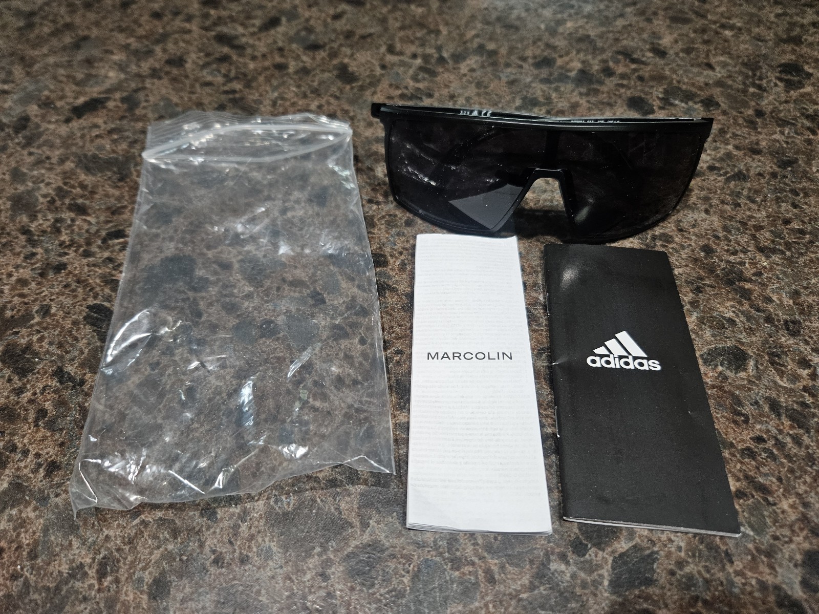 NEW ADIDAS SP 0004 01A BLACK GREY AUTHENTIC SUNGLASSES W booklets