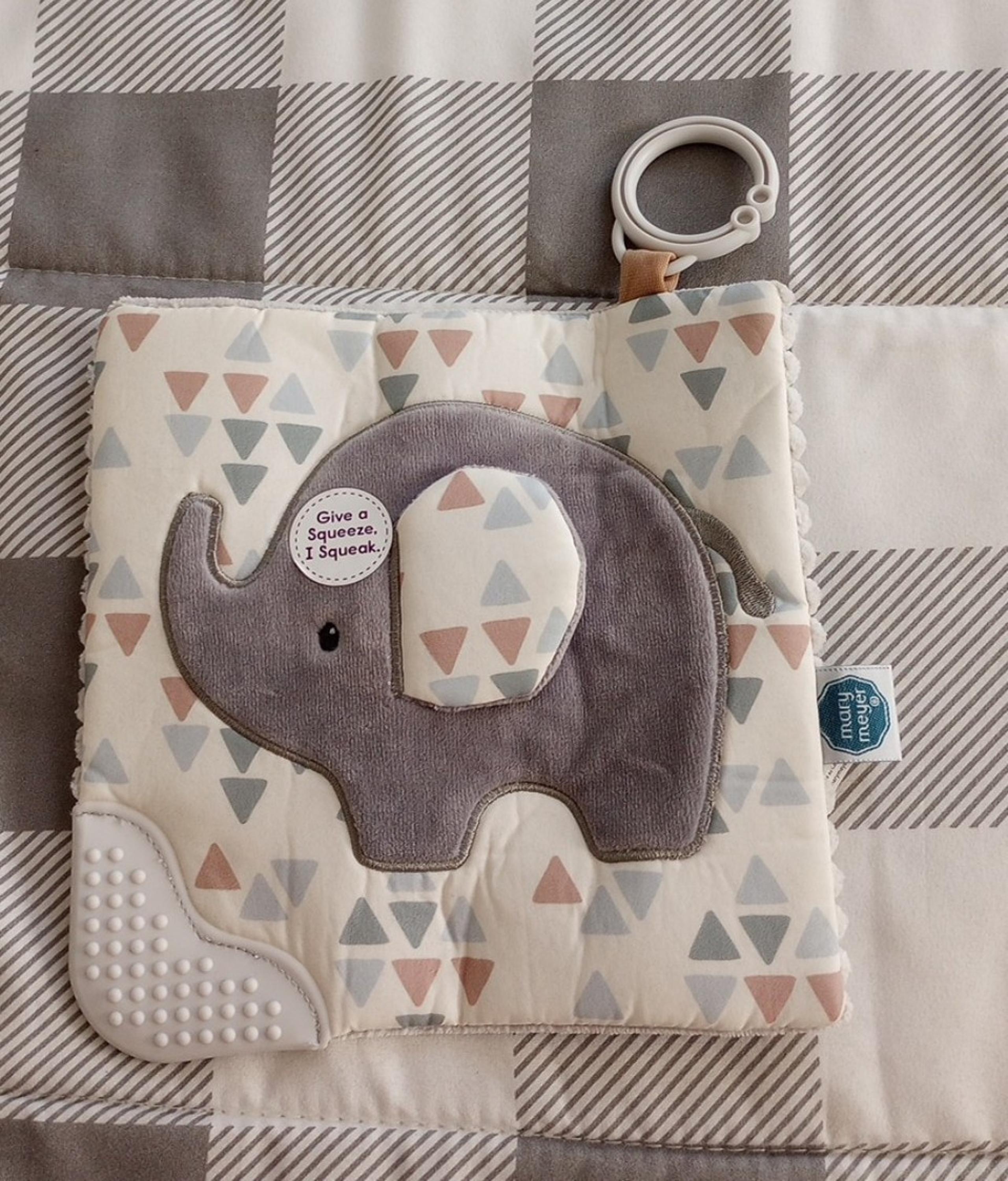 Infant Mary Meyer Elephant Crinkle Baby Paper Squeaker Teether Toy