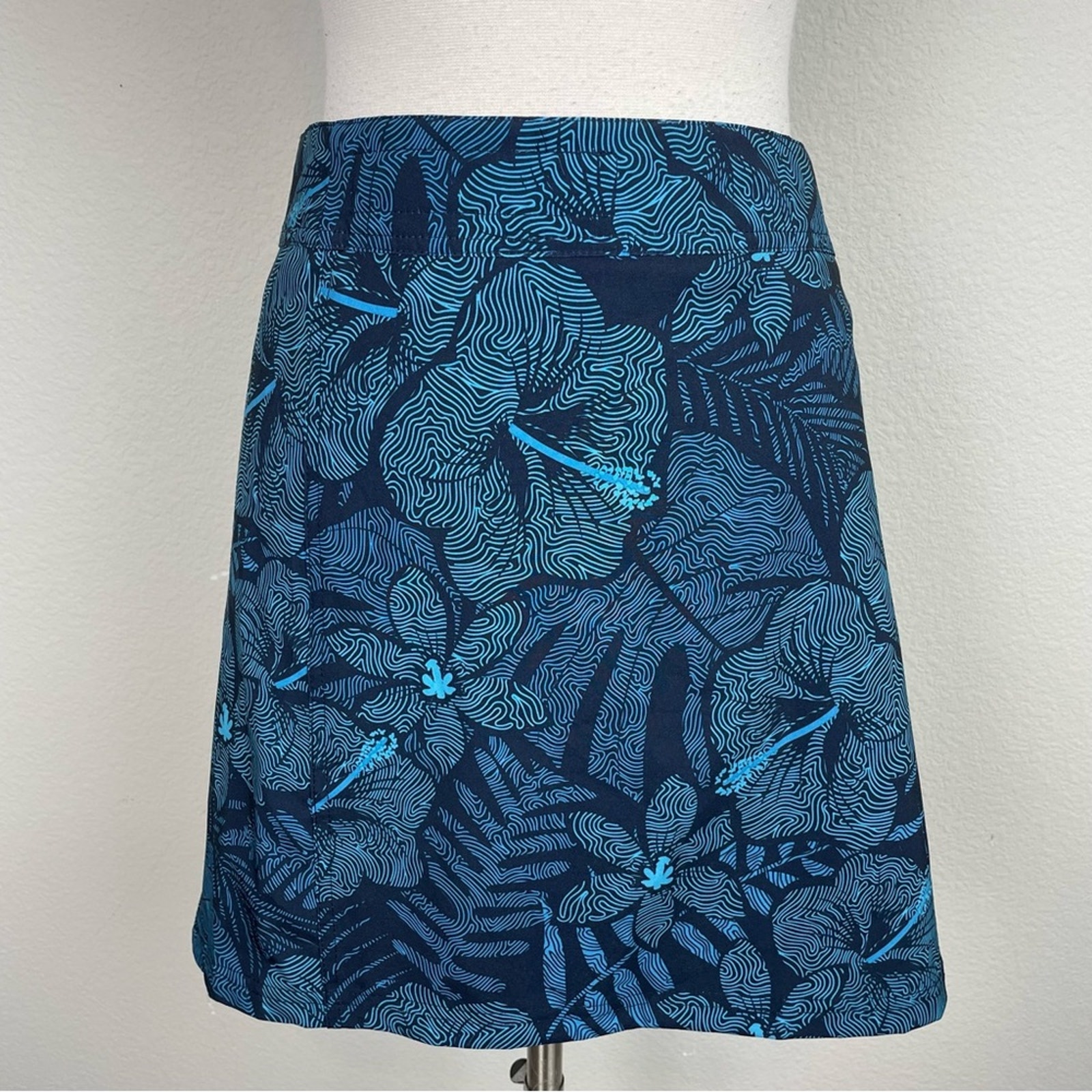 Ripskirt Navy Teal Maui Moonlight Wrap Skirt NWT Large